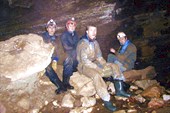 105 (02.Feb.2003) Cave Dolgaya - Pasha, Olga, Oleg and Sergey